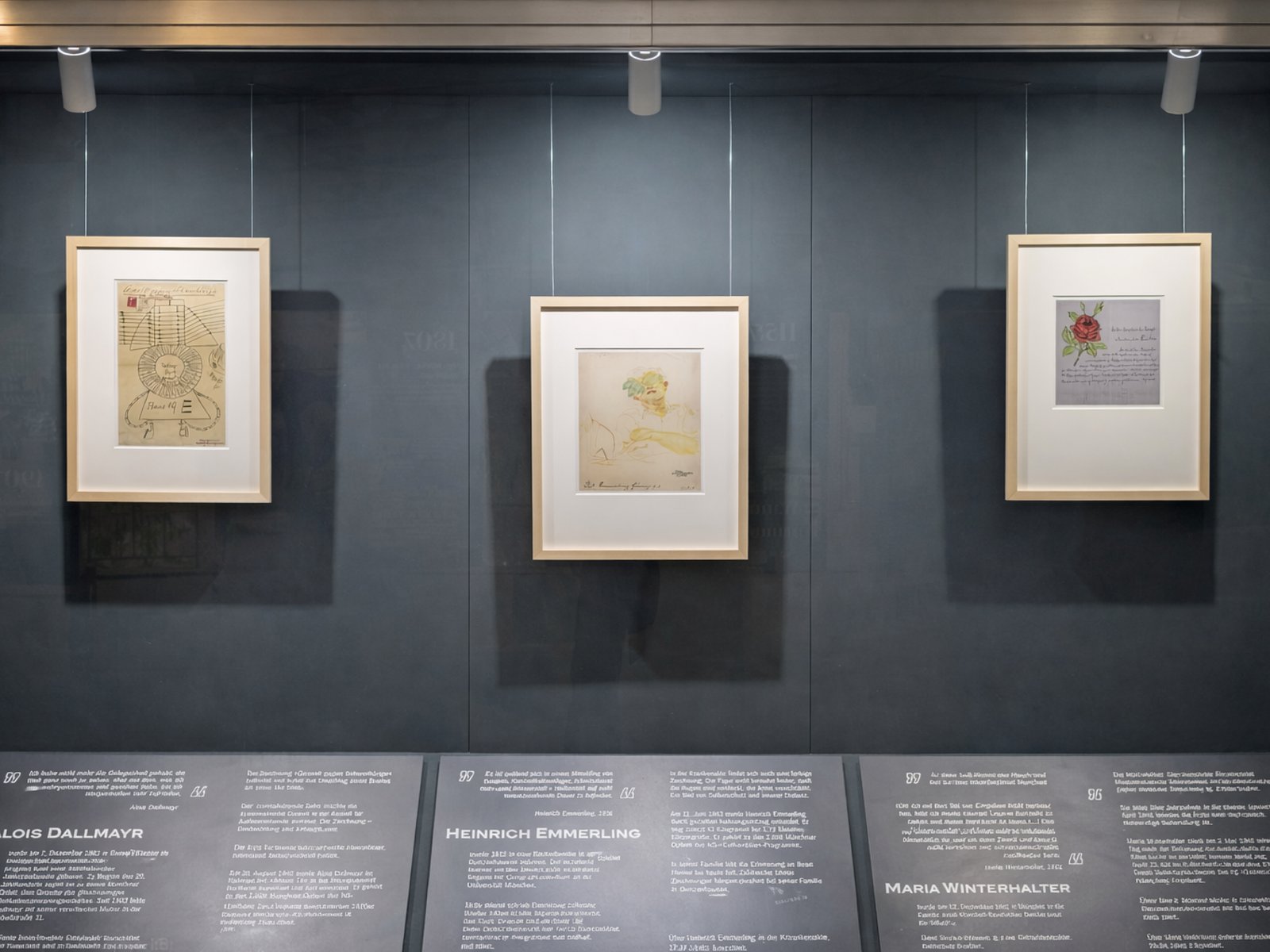 Ausstellung in München mit Zeichnungen von NS-„Euthanasie“-Opfern aus der Heil- und Pflegeanstalt Eglfing-Haar.