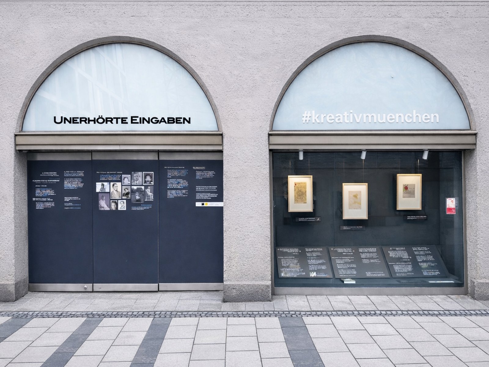 Schaufenster-Ausstellung „Unerhörte Eingaben“ in der Kaufingerstraße in München zum Gedenken an die Opfer der NS-„Euthanasie“-Verbrechen.