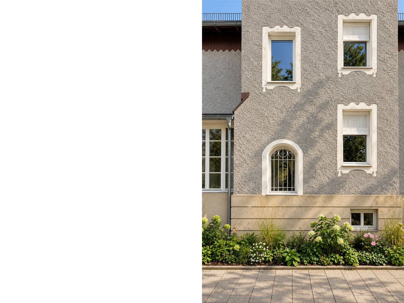 Ansicht unseres Architekturbüros in der Knorrstraße mit zeitgemäßer Bürogestaltung.