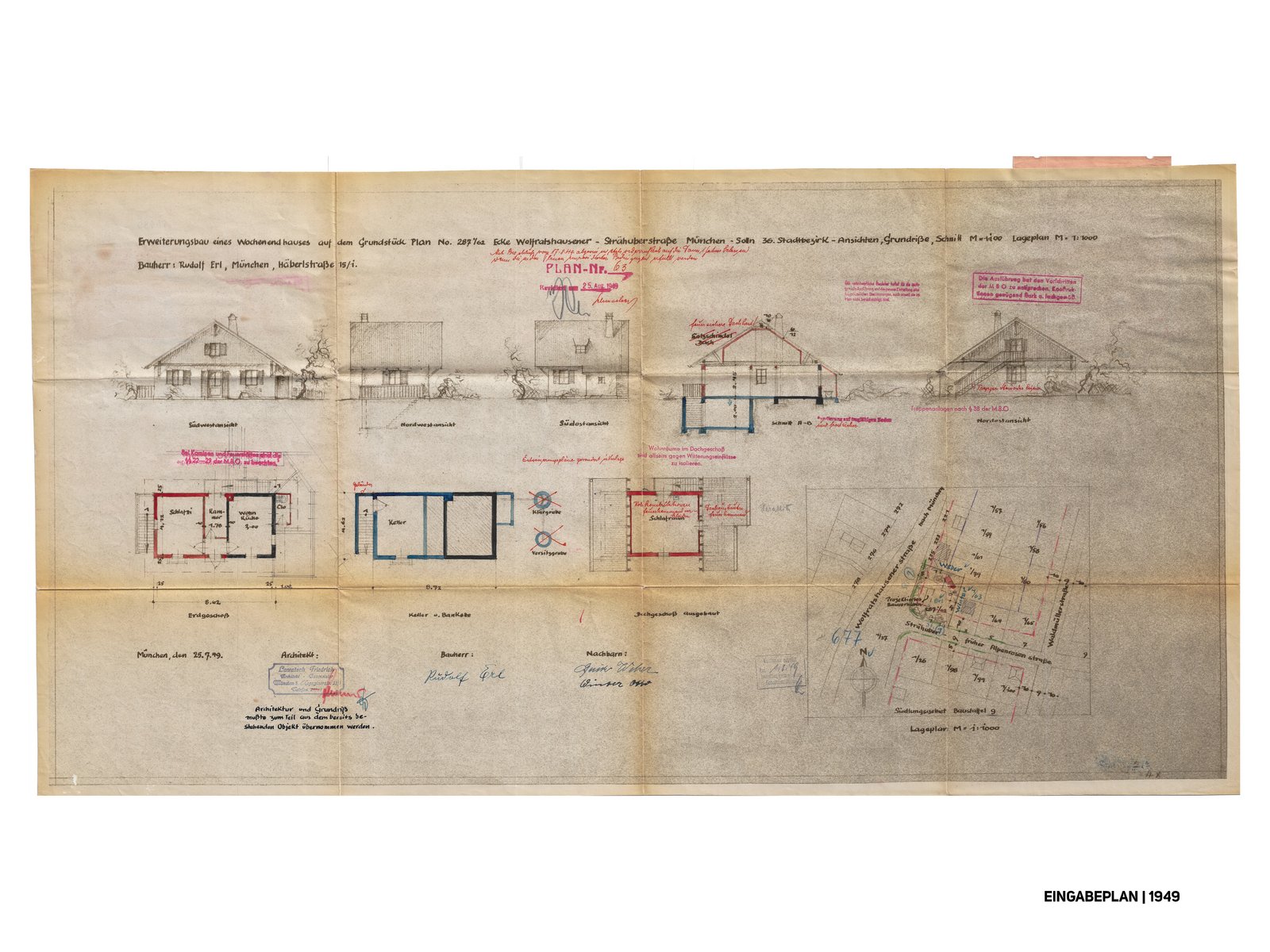 Historischer Bestandsplan als Grundlage für einen Bestandsumbau